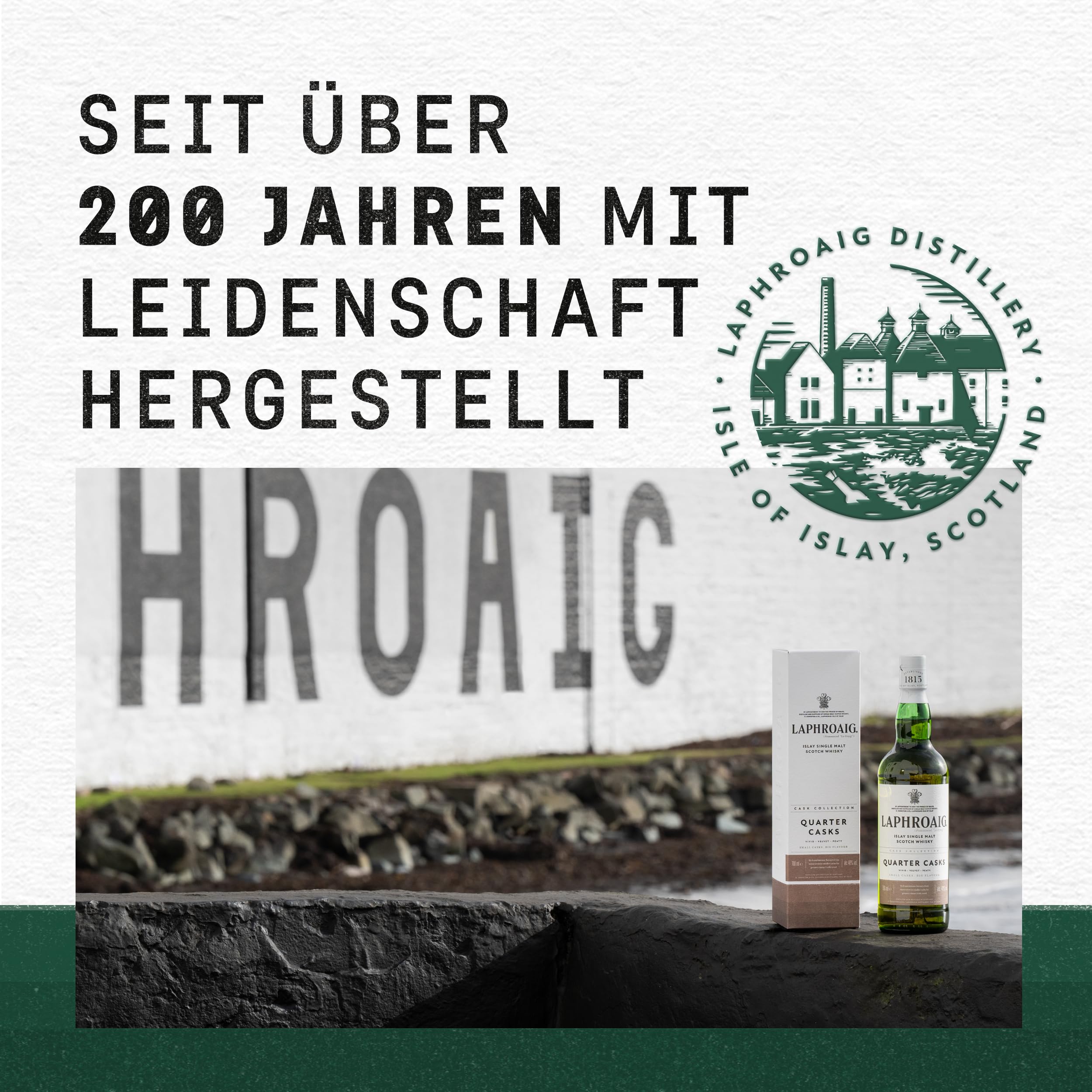 Laphroaig Quarter Cask | Islay Single Malt Scotch Whisky | mit Geschenkverpackung | in Quarter Casks gereift | 48% Vol | 700ml Einzelflasche 8