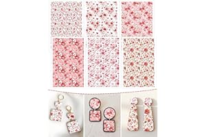 Valentine's Polymer Clay Transfer Sheets - 18 Pcs Rose Floral Transfer Paper for Polymer Clay Earrings Jewelry Valentine's Da