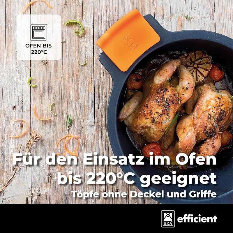 Efficient | Kochgeschirrset, Aluminiumguss, Antihaftbeschichtung