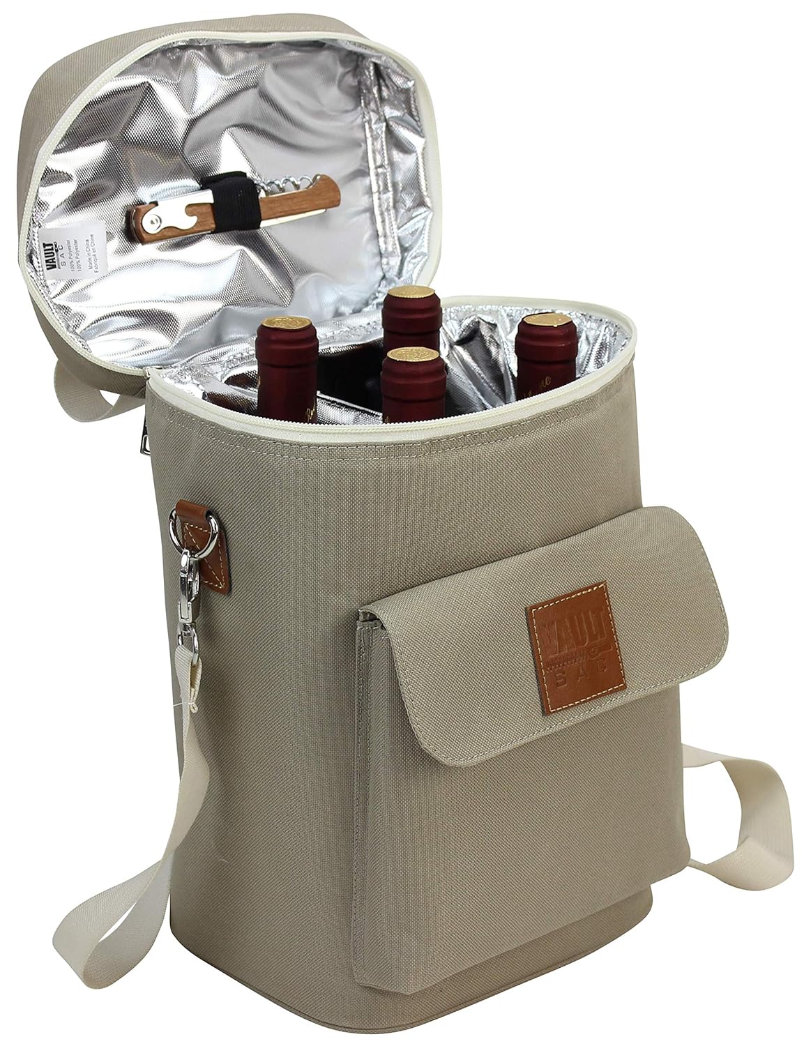 Insulated wine bag with spout