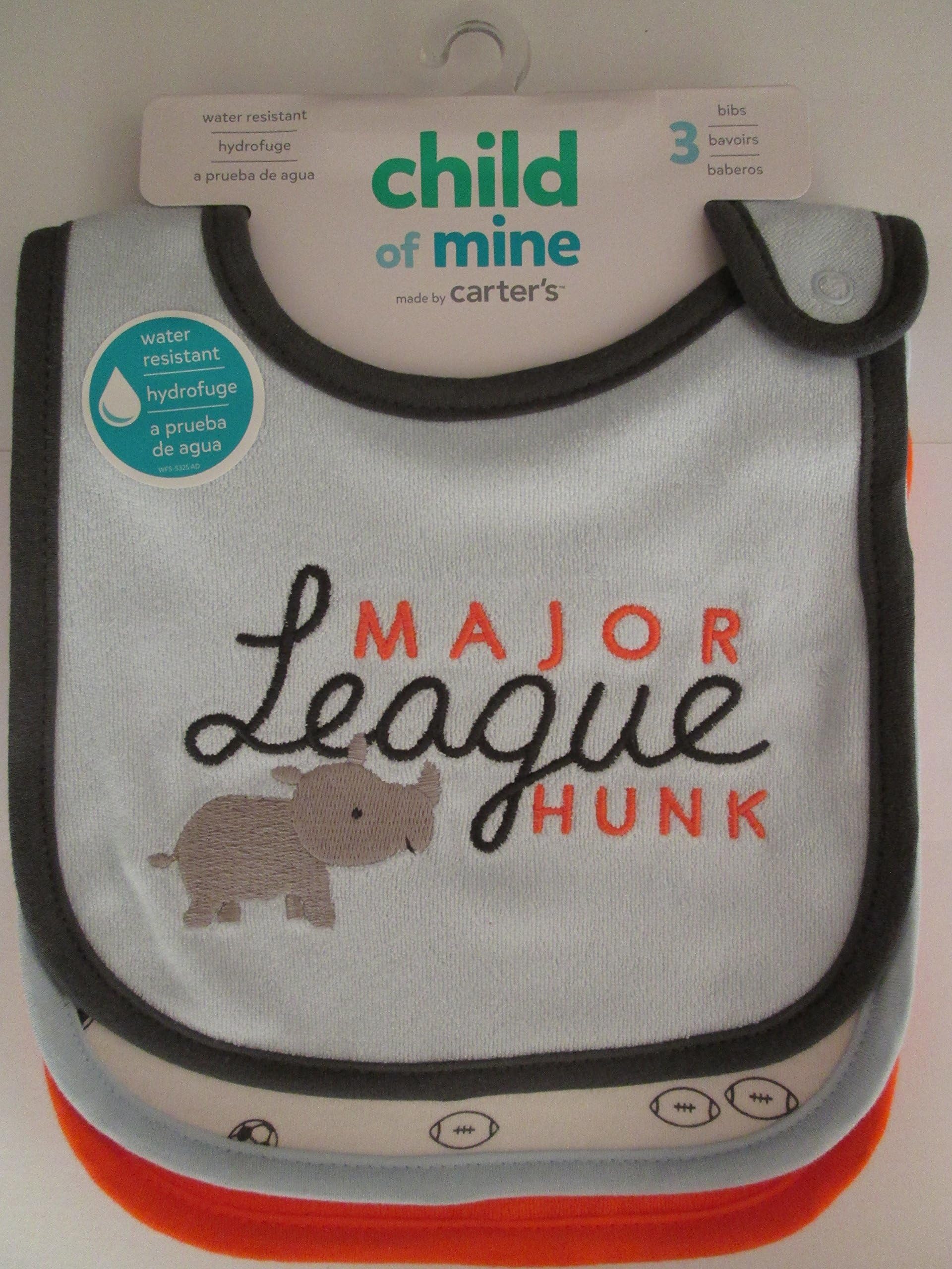 Carter's Child of Mine Baby Bib Set ' Mommy's All-Star ' 3 Bibs Sports