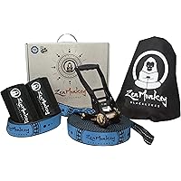 ZenMonkey Slackline Kit with Tree Protectors, Cloth Carry Bag and Instructions, 60 Foot - Easy Setup for the Family, Kids and