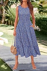 STYLEWORD Womens Summer Dresses Casual Sleeveless