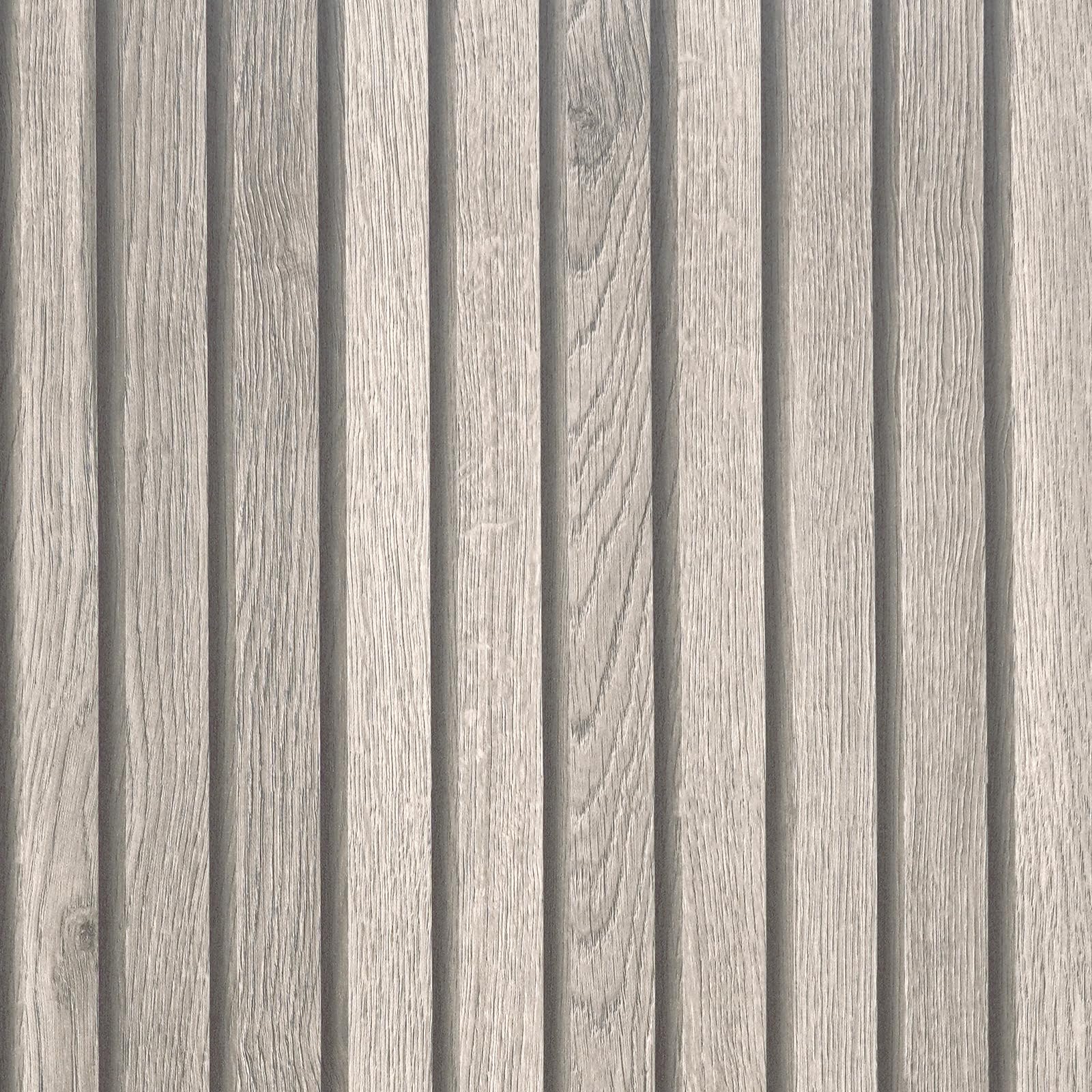 VEELIKE Grey Wood Slat Wallpaper 3D Effect Wood Panel Wallpaper Contact Paper Peel and Stick Door Vinyl Wrap for Furniture Sticker Bedroom Sticky Back Plastic Roll Bathroom Wardrobe Kitchen 40cm×300cm