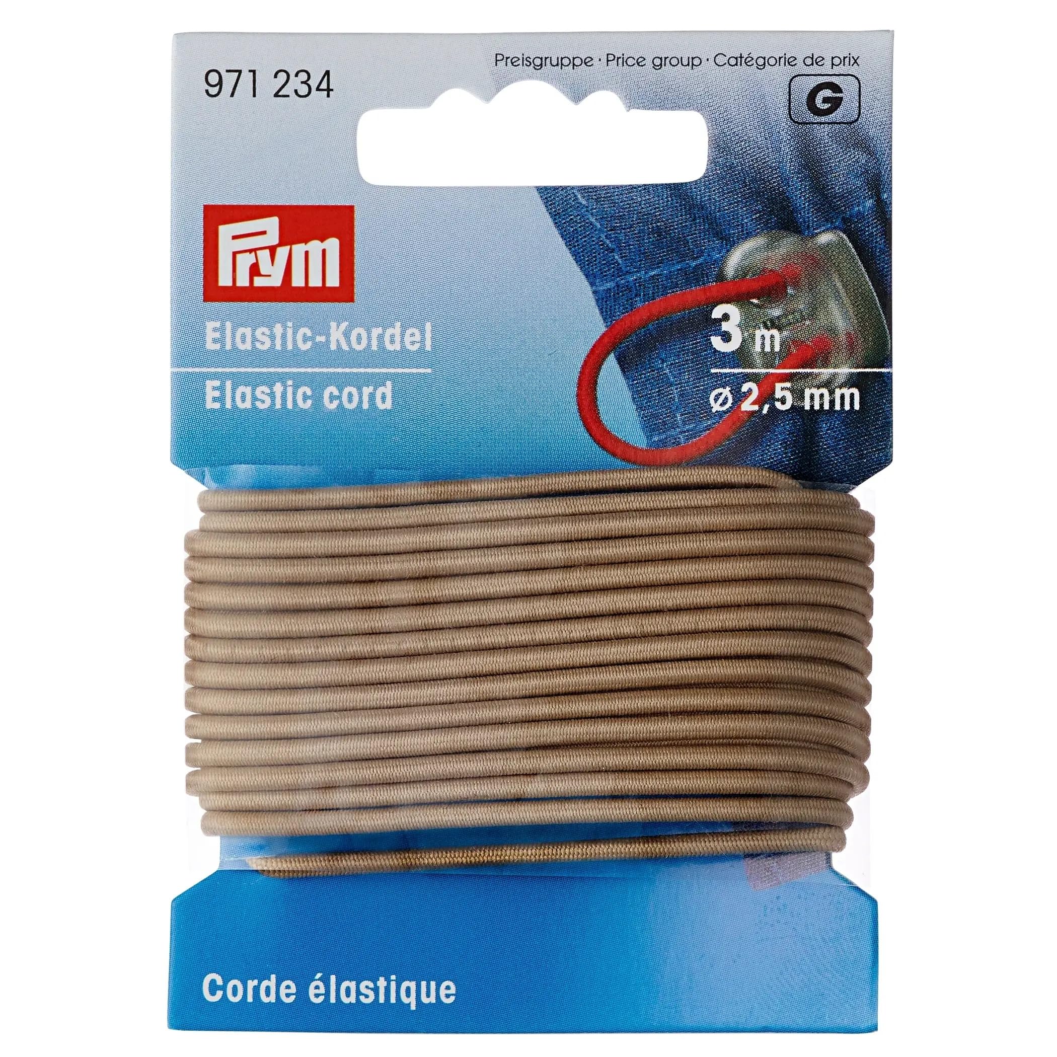 Prym - Prym Beige (2.5mm, 3m) Elastic Cord - 1 Unit