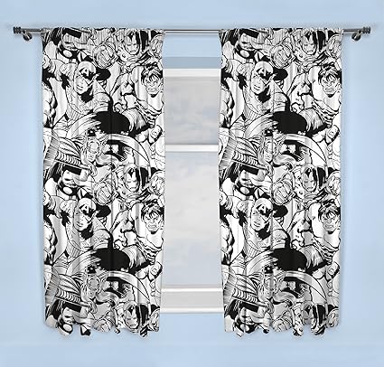 Marvel Comics Crop Childrens Bedroom 72 Inch Curtains Perfect