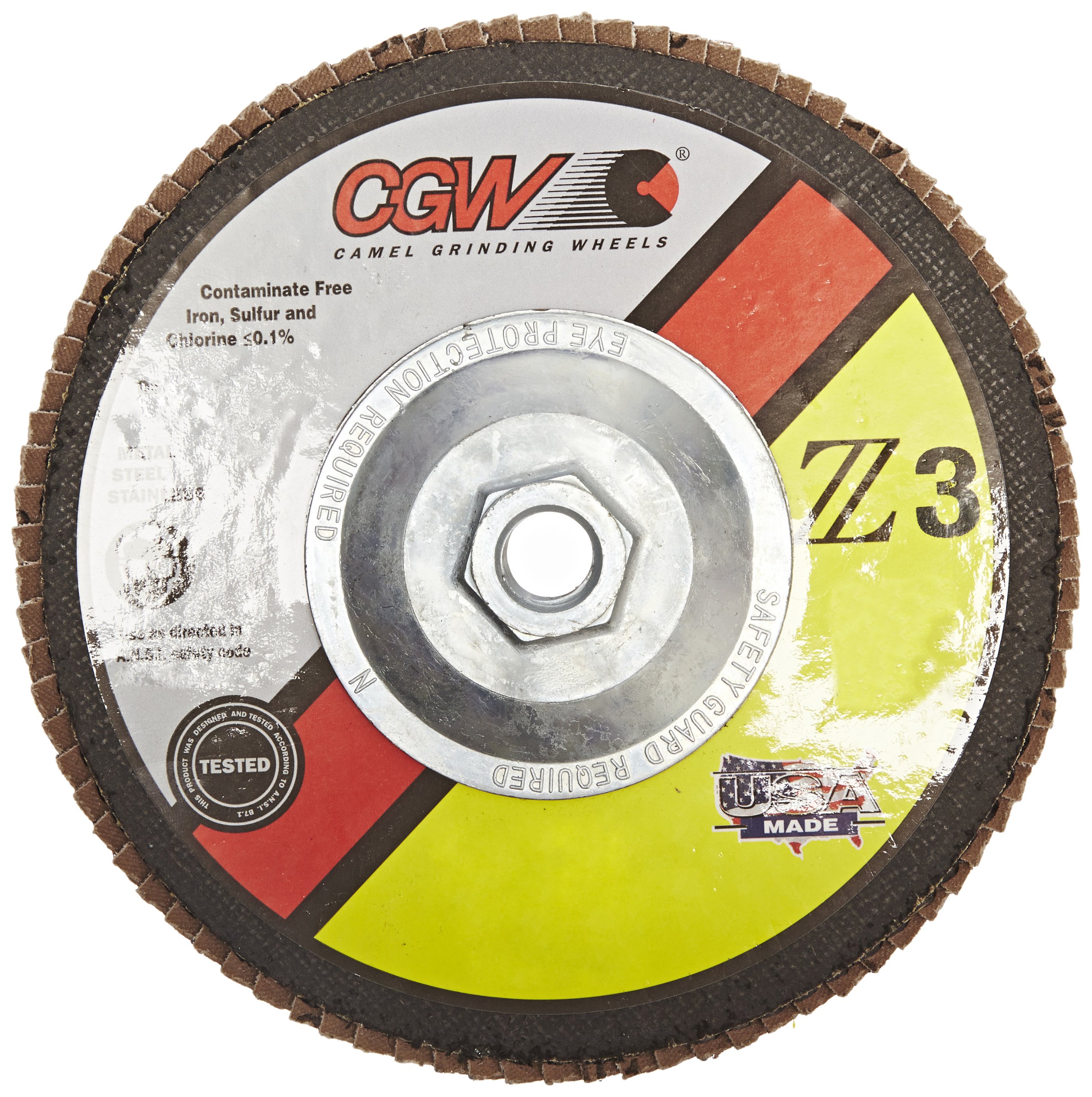 CGW 42732 Premium Z3 Right Angle Grinder Abrasive Flap Disc, Type 29, Zirconia, 7 CGW 42732 Premium Z3 Right Angle Grinder Abrasive Flap Disc, Type 29, Zirconia, 7