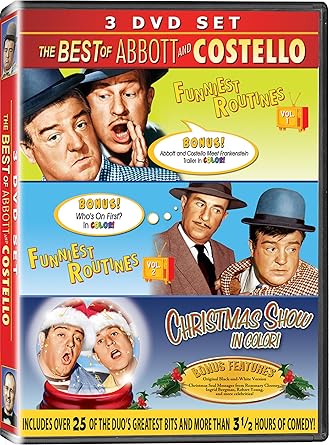 Amazon Com The Best Of Abbott Costello 3pk In Color Funniest Routines Vol 1 Funniest Routines Vol 2 The Christmas Show Bud Abbott Lou Costello Various Movies Tv