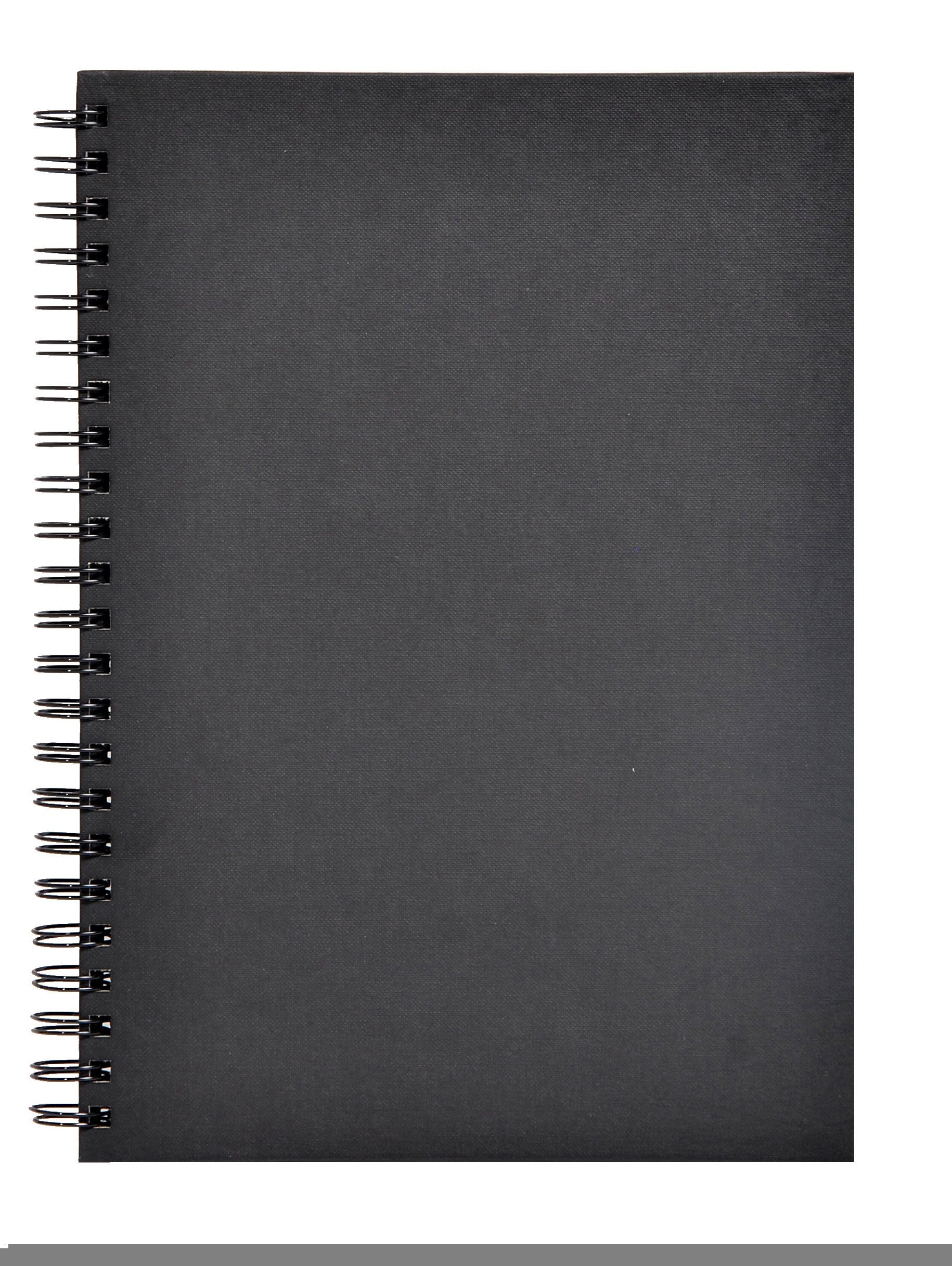 Clairefontaine - Ref 134252C - Goldline Wirebound Pad (64 Ivory Sheets) - A3 Size, 140gsm Paper, Portrait Layout - Black Cover - Suitable for Dry Techniques