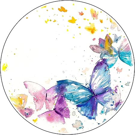 Amazon レインボー水彩ペイントスプラッターbutterfliesアイコンビニールデカールステッカー 4 Wide 外装 エアロパーツ 車 バイク