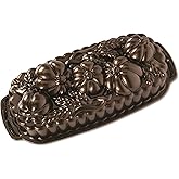 Nordic Ware 93448 Wheat & Pumpkin Cast Loaf Pan, 6 Cup Capacity, Bronze