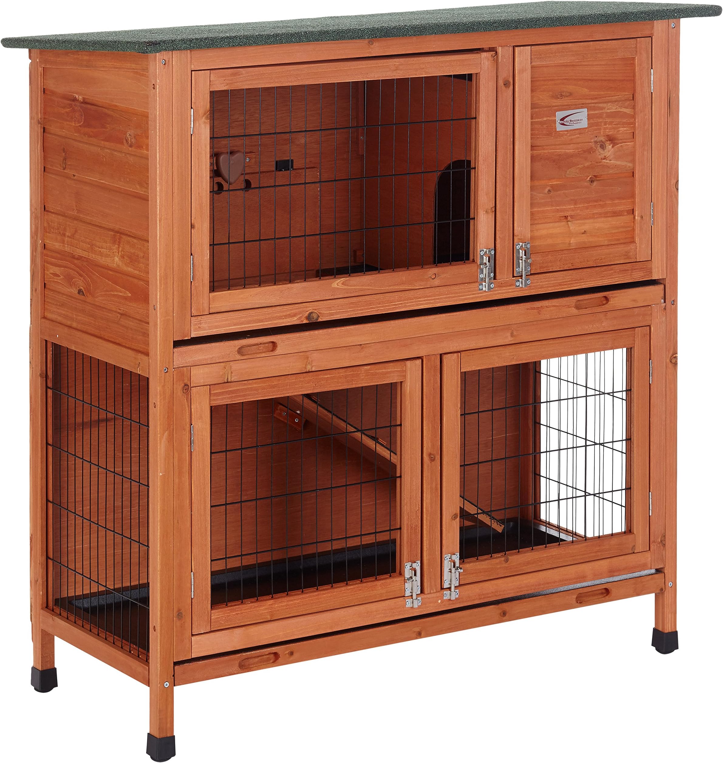 BUNNY BUSINESS 2 Tier Rabbit Hutch and Run Guinea Pig House Cage