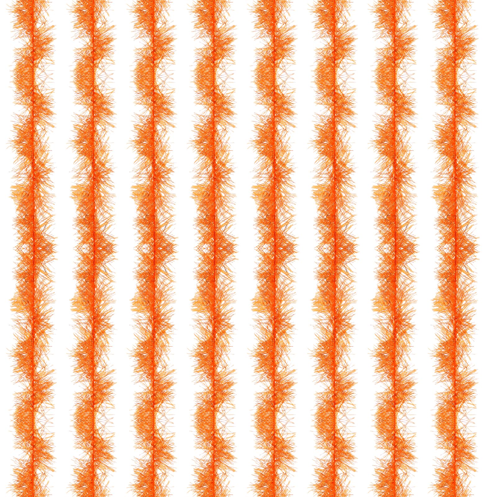 PATIKIL 5Ft Feather Boa, 8 Pcs Artificial Fluffy Feather Boas Party Decorations for DIY Crafts, Wedding Costume, Christmas, Concert, Halloween, Home Decor, Orange Yellow