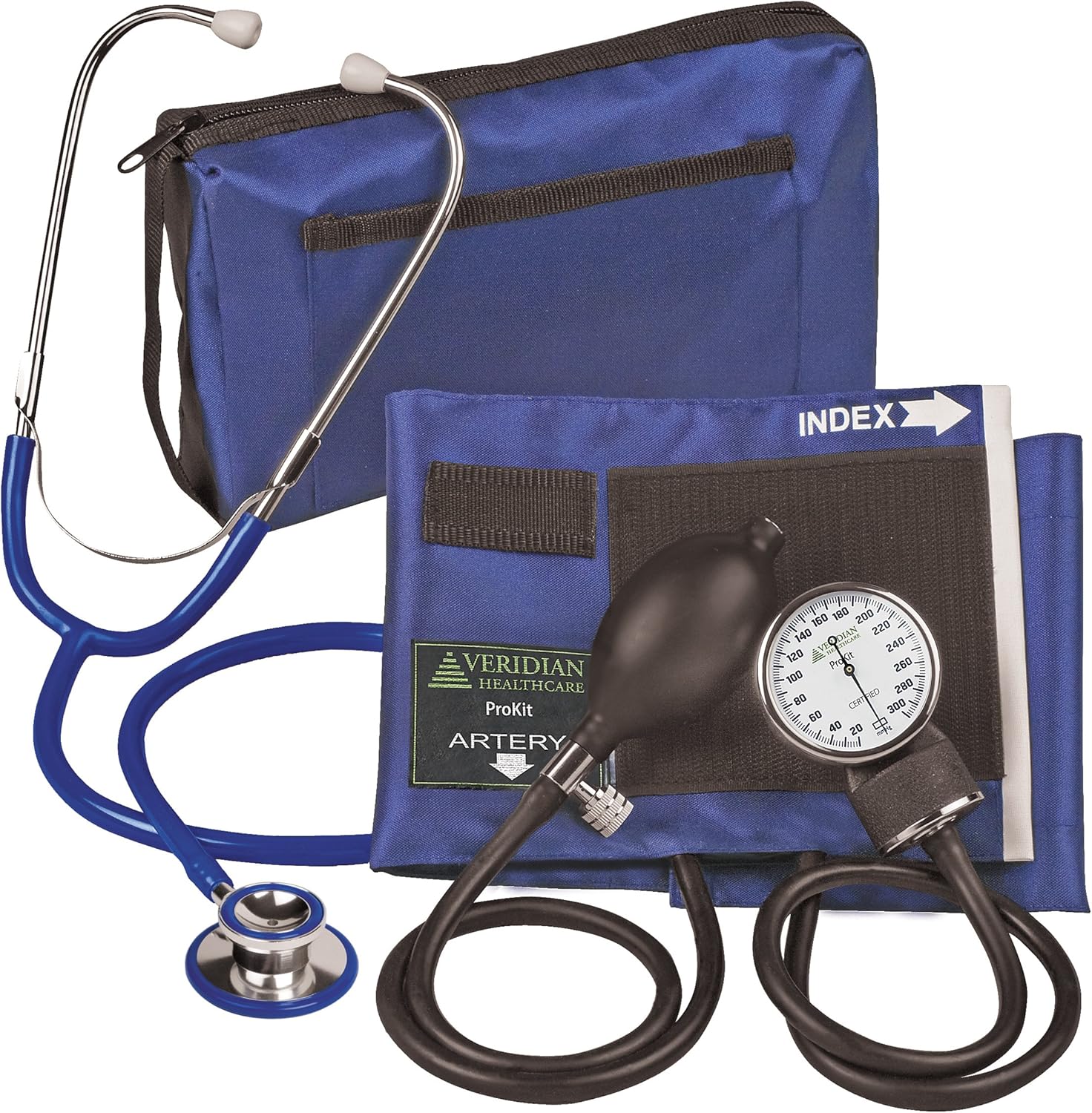 Veridian 0212703 Aneroid Sphygmomanometer With Dualhead Stethoscope