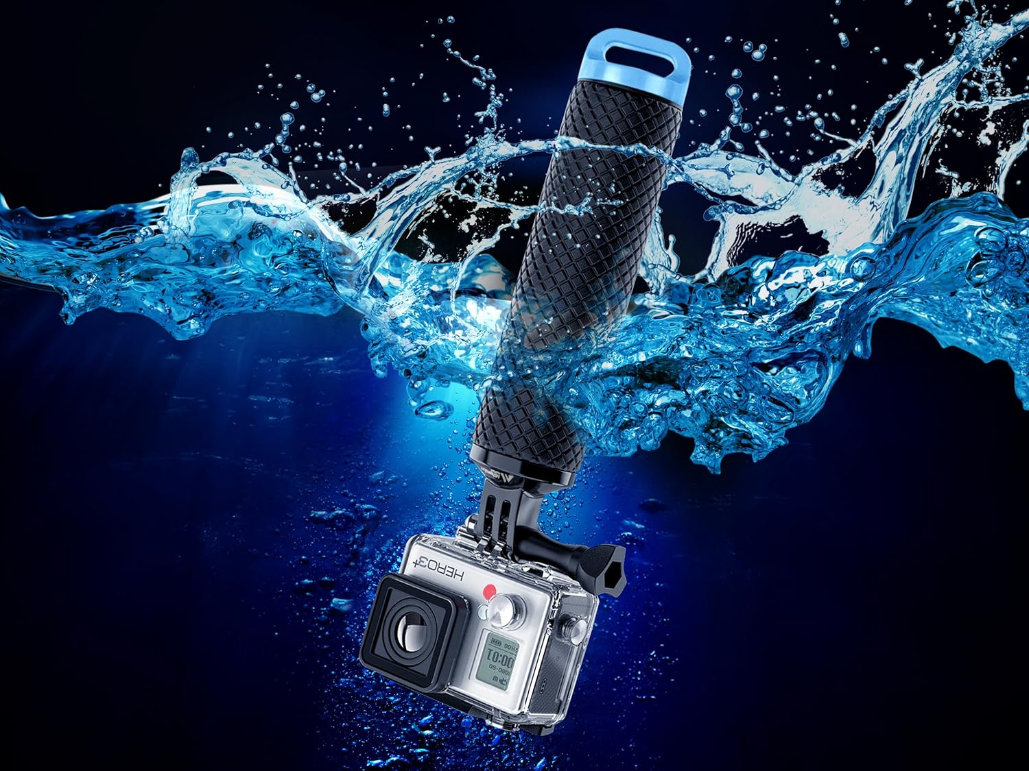 Waterproof Floating Hand Grip Compatible with GoPro Hero 8 7 6 5 4 3+ 2 1 Session Black Silver Camera Handler & Handle Mount Accessories Kit for Water Sport and All Action Cameras (Blue) : Camera & Photo