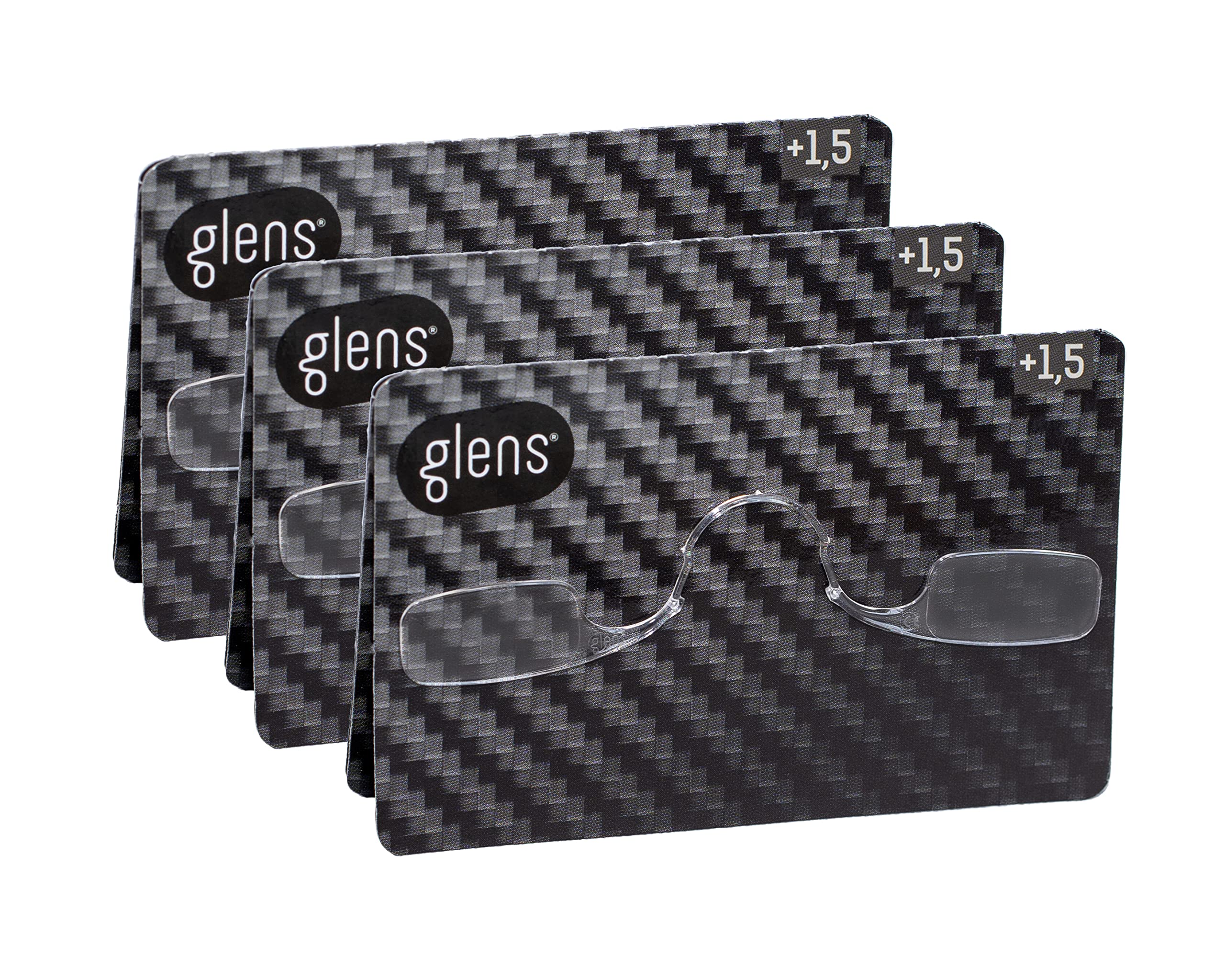 Photo 1 of glens Unisex Armless Reading Glasses - 3 Reading Glasses +2.0 Classic Pack- Emergency Lightweight Pocket Ultra Thin Readers - Reading Glasses Men & Women - 4 Colors 4 Diopters Available