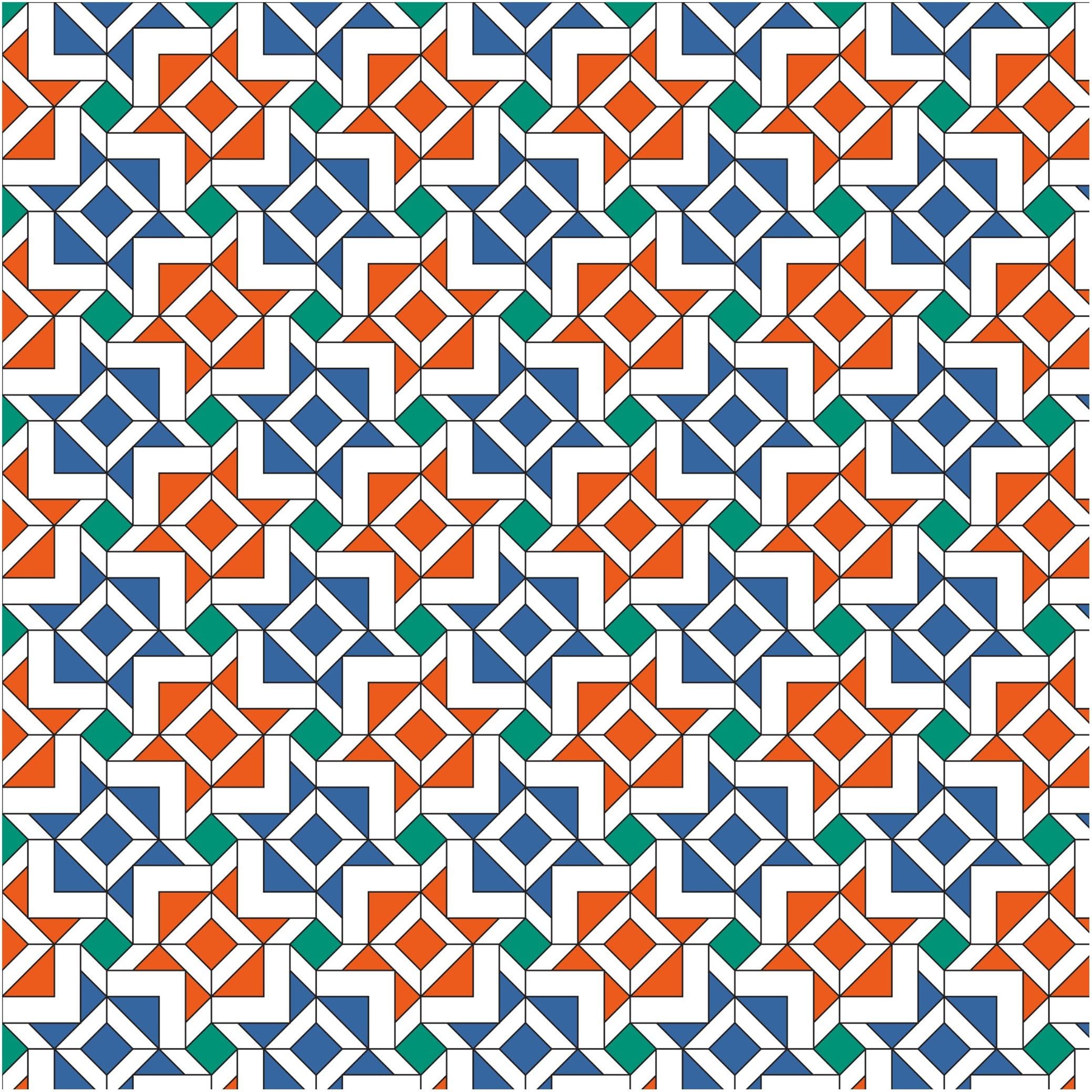 Non-Woven Wallpaper Premium Tile Wallpaper - Moroccan Style Mosaic Tile Wallpaper - Mural Wide