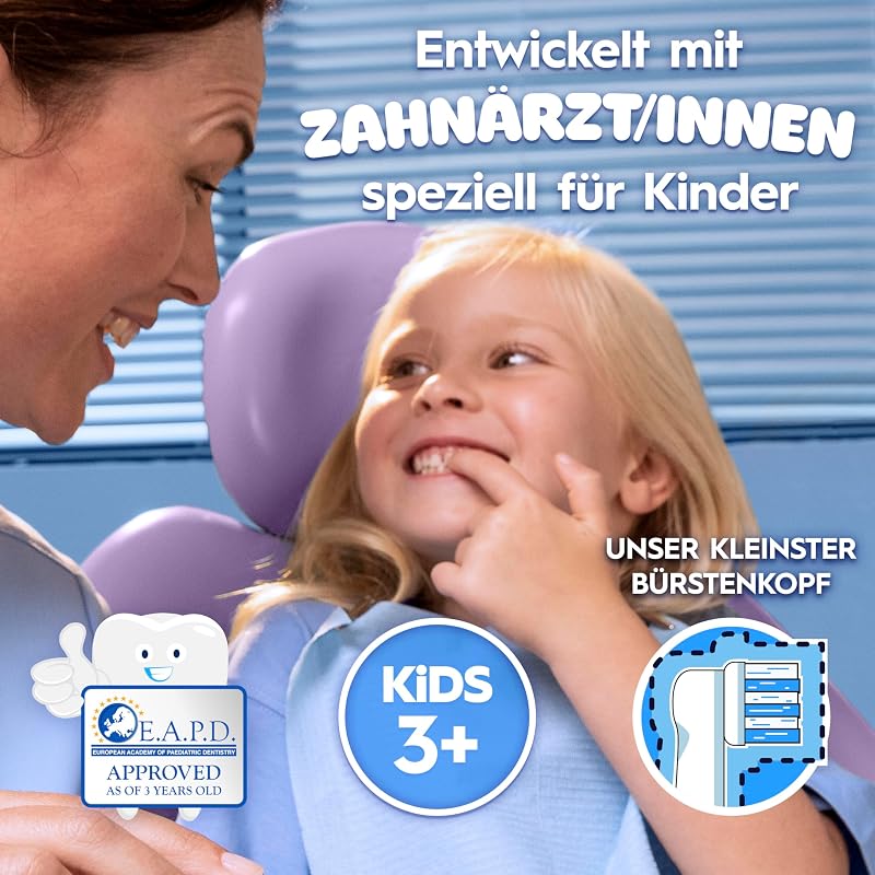 Pro Kids 3+ Frozen Elektrische Zahnbürste Kinder, Blau/Lila