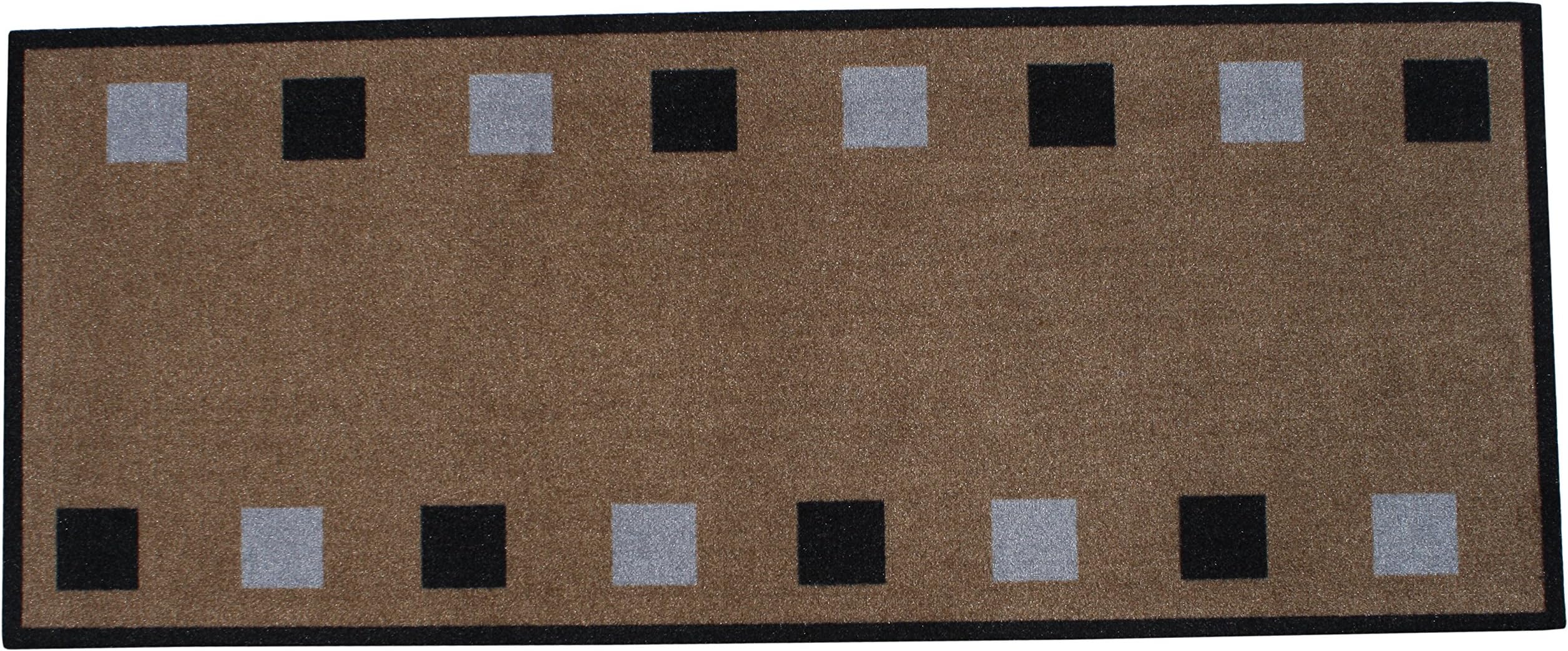 Dandy 2380 Kitchen Runner 120x50 Squares, Tufted Nylon, Beige