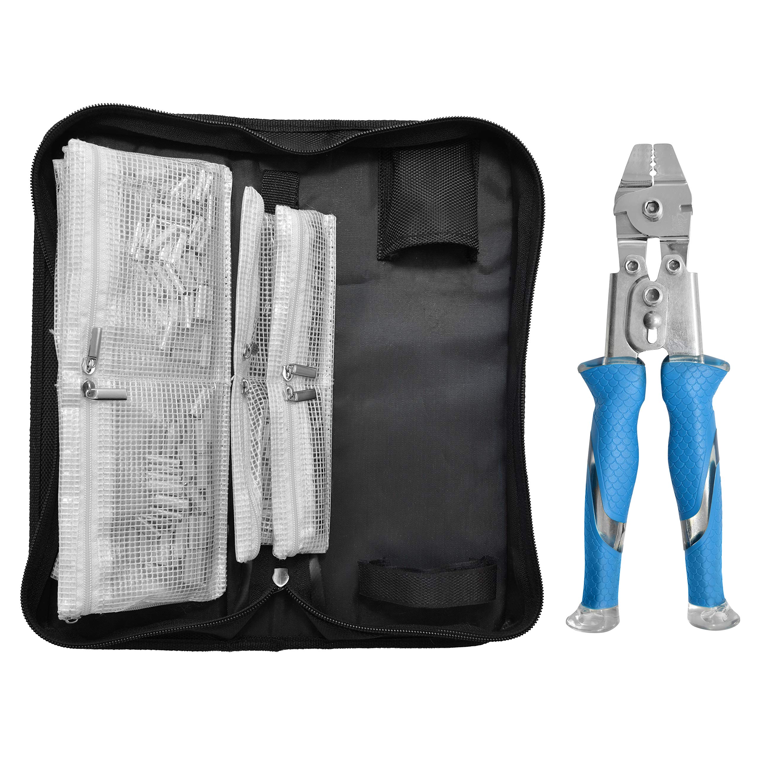 CUDA 18373 Crimper Kit with Storage Bag and Accessories, Titanium Bonded Coated Blades, Rustproof Stainless Steel, Length: 27 cm