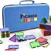 PicassoTiles Magnetic Tile Storage Case 16.5x7.5x3.5in Travel Carry Bag with Handle Water Resistant Organizer Compatible with