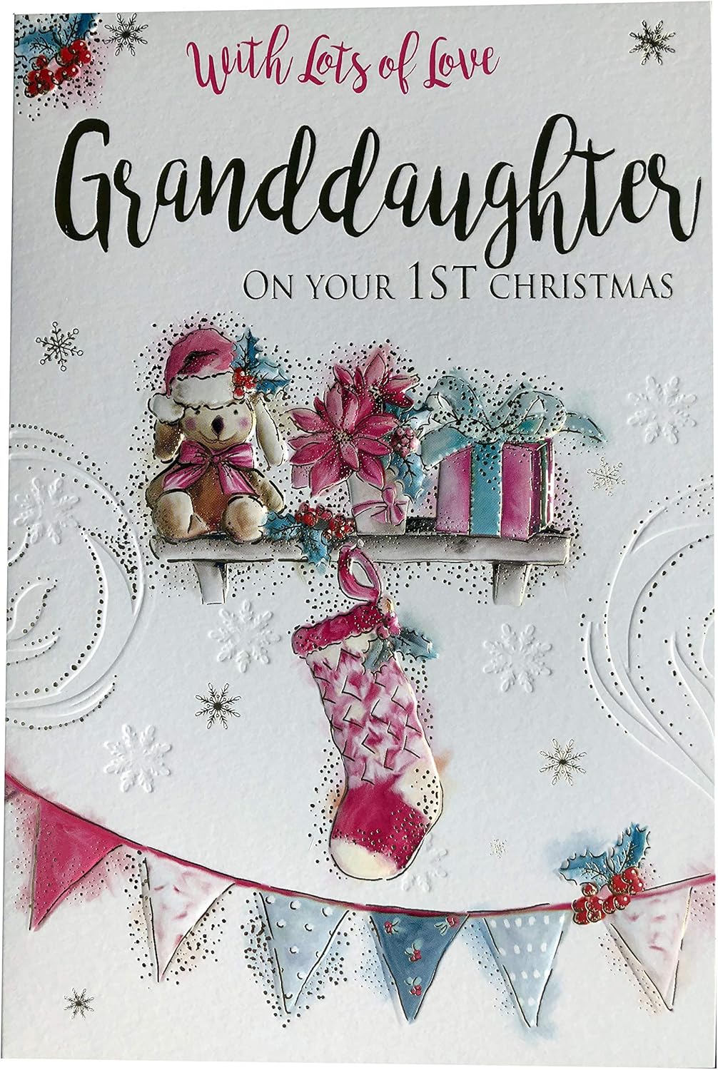 Granddaughter On Your 1st Christmas Bear & Presents Design Christmas