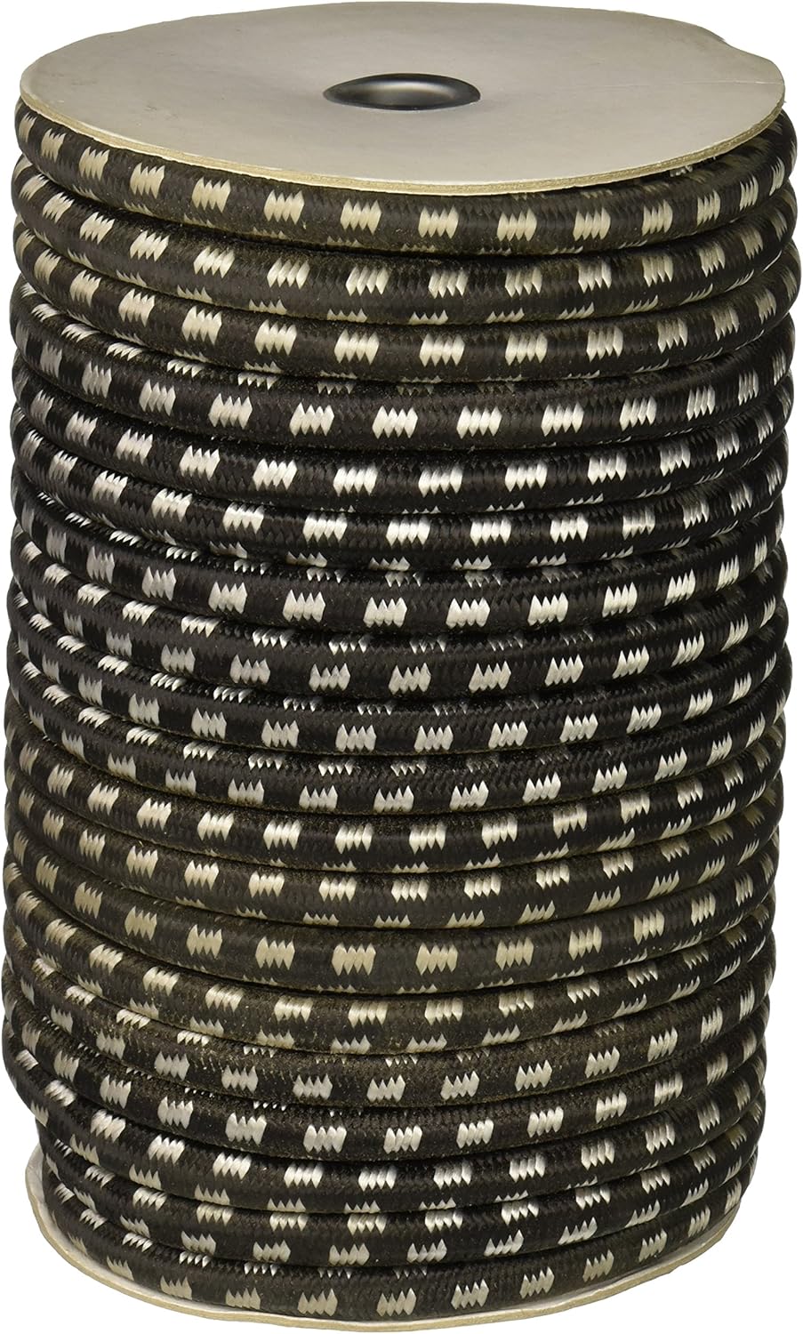 CargoBuckle F05389 7/16-Inch by 100-Feet Utility Stretch Cord Reel, Black - Bungee Cord By The Foot - 