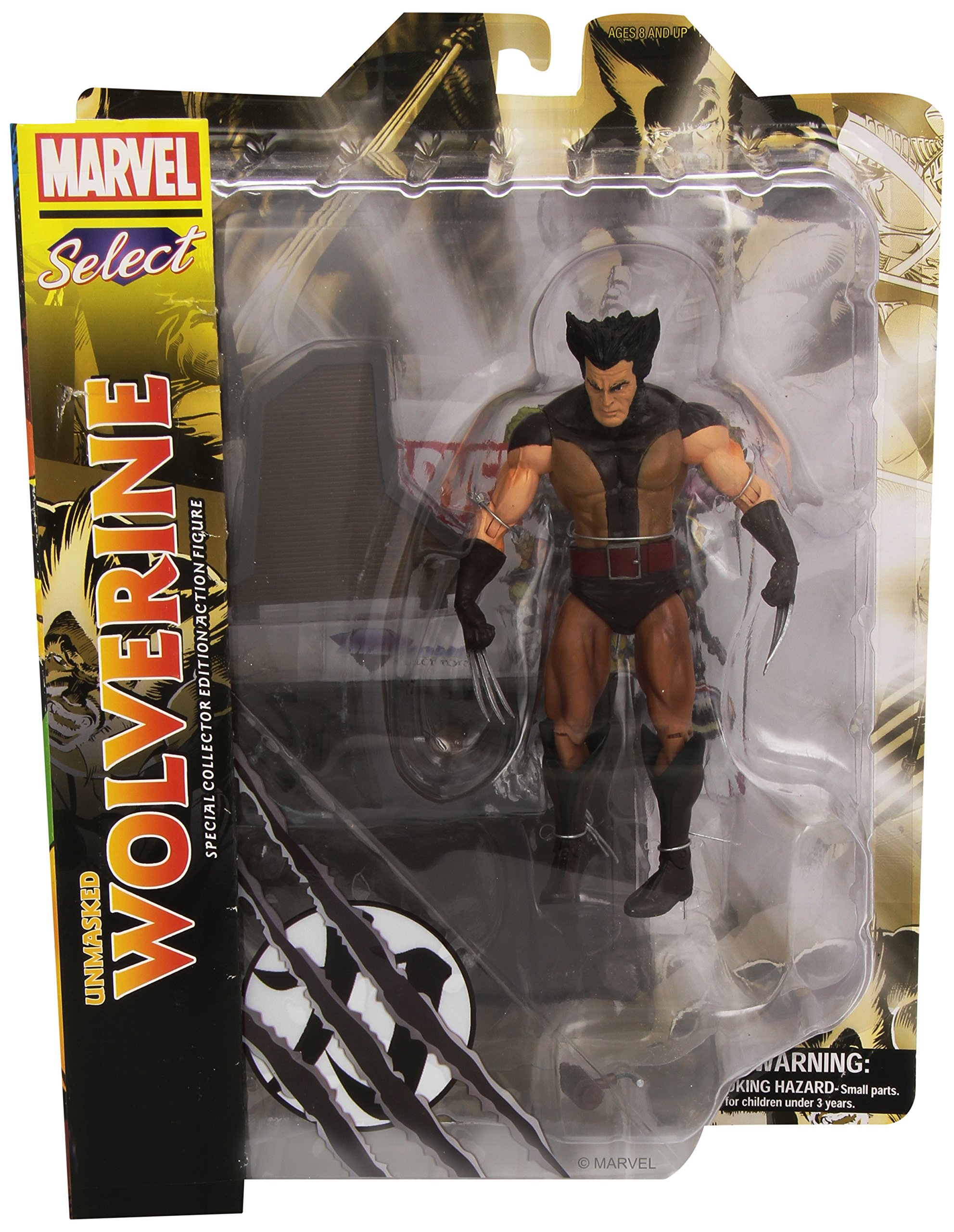 Diamond Select Marvel Select Unmasked Wolverine Figure- Buy Online in