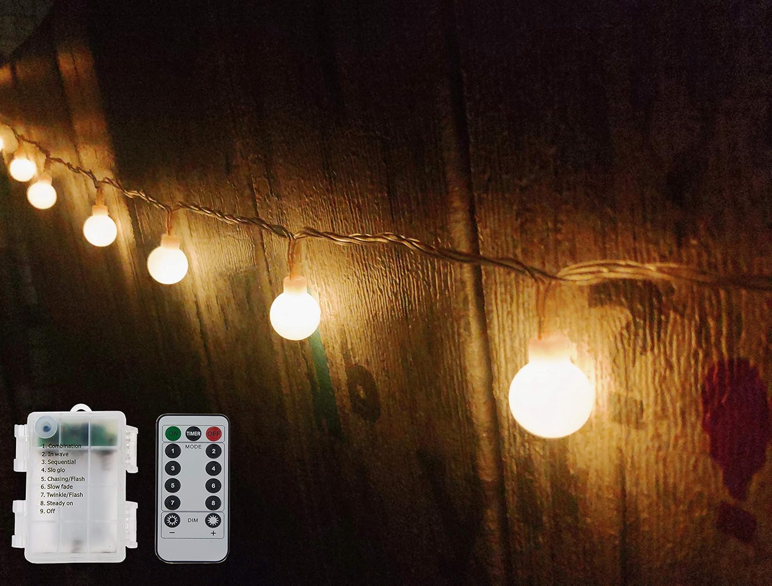 GHJ 50/100 LED Battery Operated Remote Control Waterproof Indoor