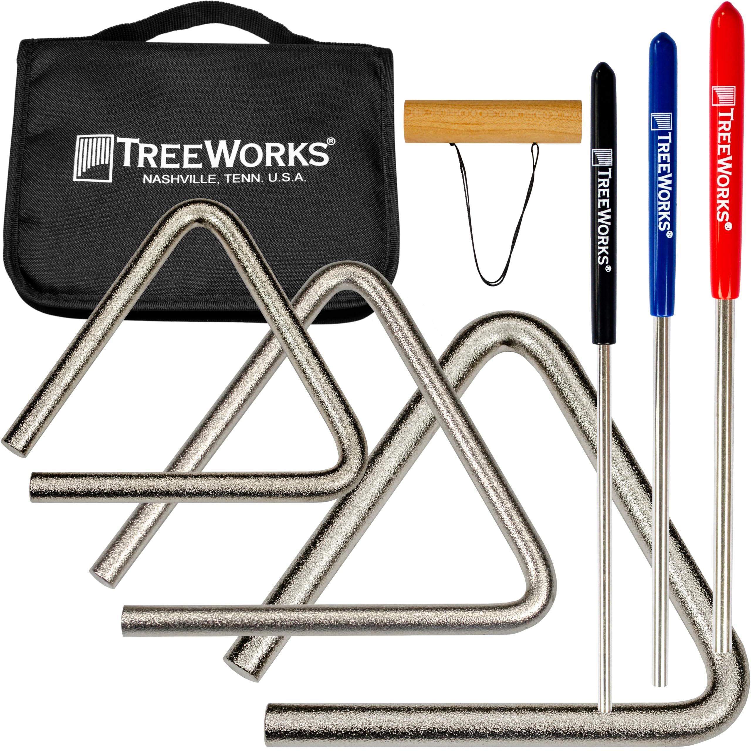 TreeWorks Studio-Grade Triangle Set with Beaters & Bag