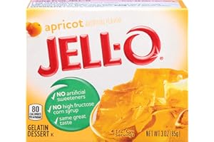 Jell-O Apricot Gelatin Mix (3 oz Boxes, Pack of 6)