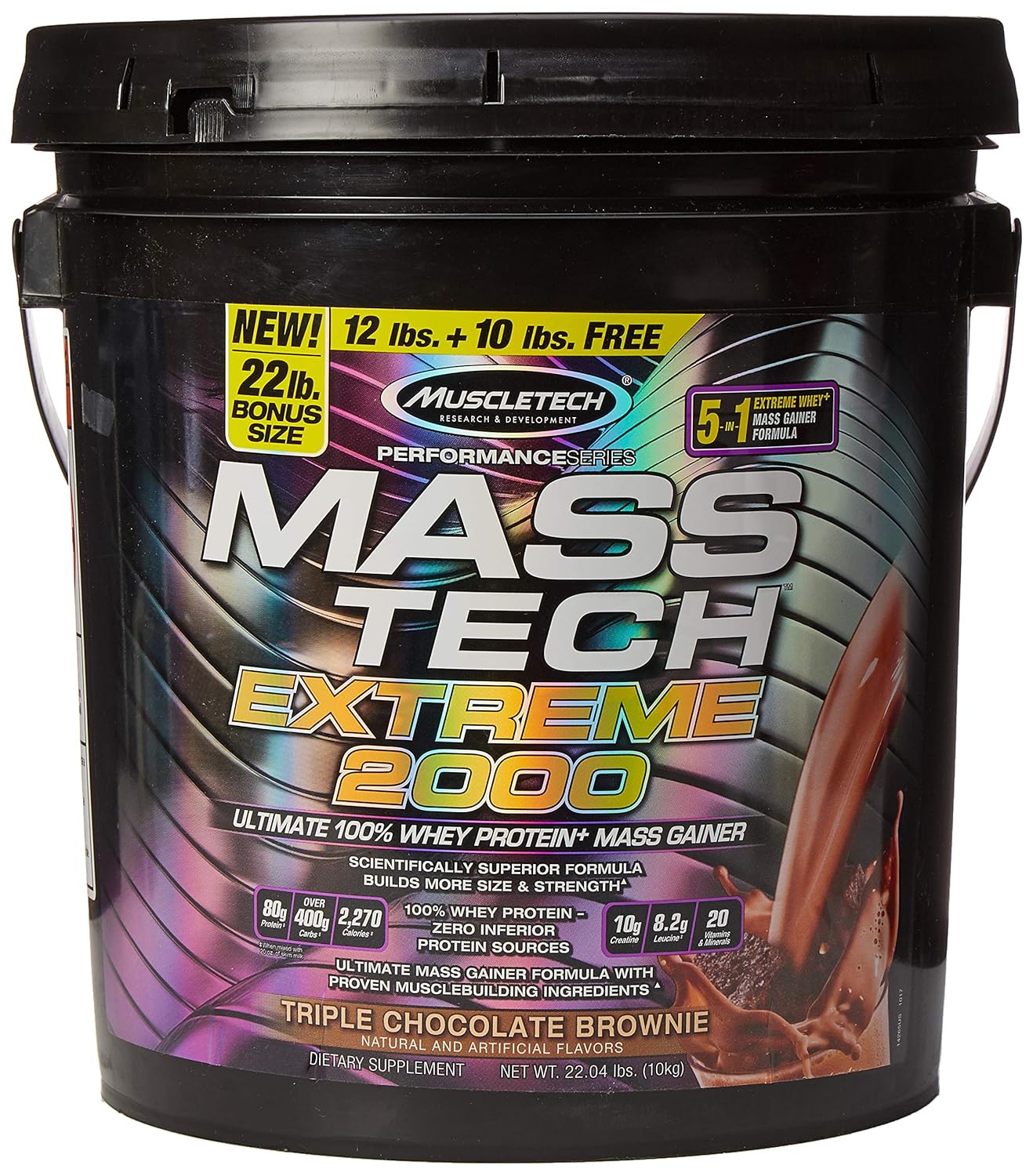 Muscletech Performance Series Mass Tech Extreme 2000 Supplement, 22 lbs ...