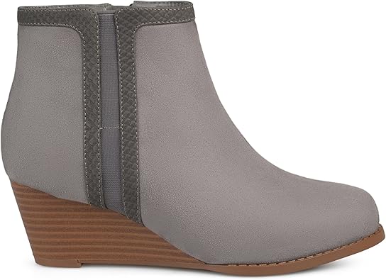 suede wedge bootie