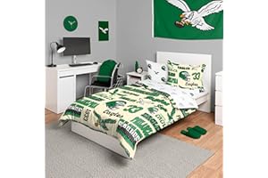 FOCO Unisex-Adult NFL Team Logo Bed in a Bag Comforter Sheets Pillow Cases Bedding 5-Piece Set