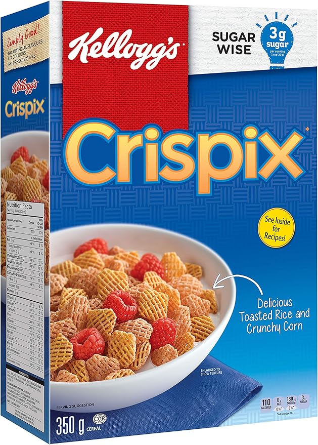 Kellogg's Crispix Krispies Cereal, 350g (pack of 1) Amazon.ca Grocery