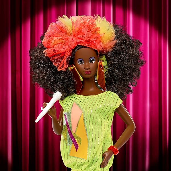 BARBIE SIGNATURE DOLL, AND THE ROCKERS COLLECTIBLE REPRO DEEDEE DOLL, 40TH ANNIVERSARY OF 1986 LINE, DOLL STAND AND DISPLAYABLE PACKAGING