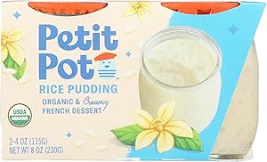 PETIT POT Organic French Rice Pudding, 8 OZ