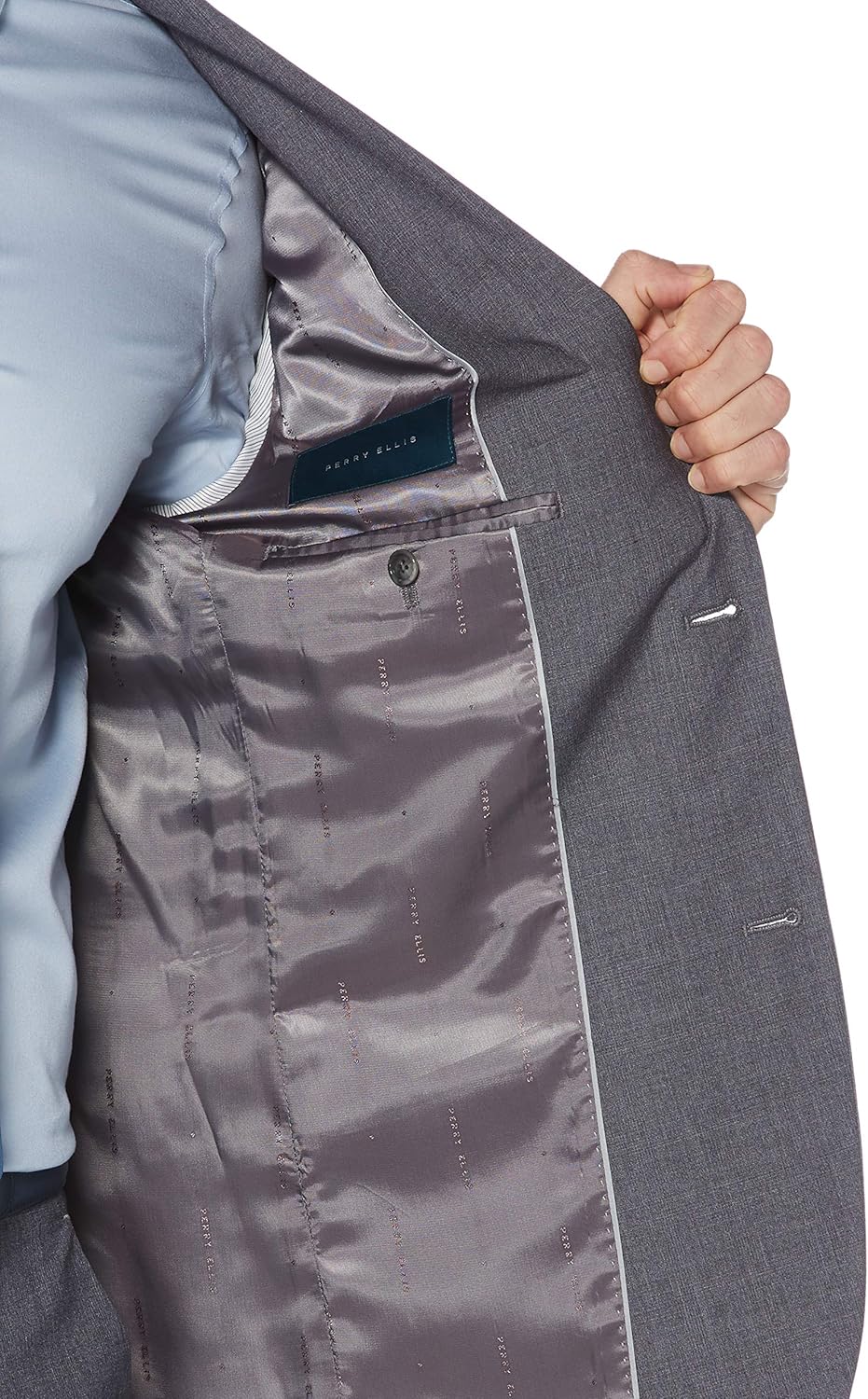 Perry Ellis Men's Slim Fit Subtle Plaid Suit Jacket at  Men’s Clothing store