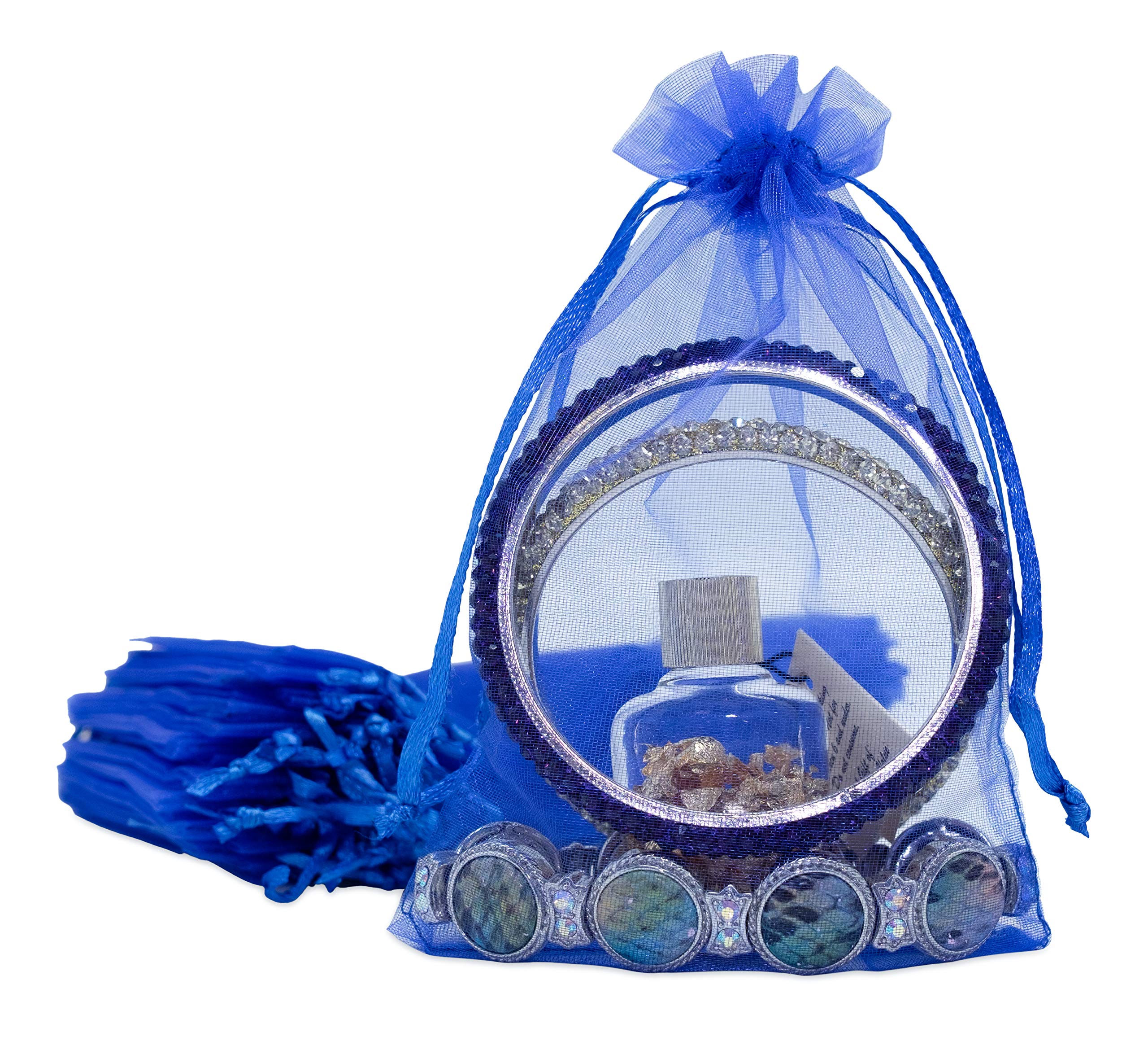 TheDisplayGuys 100-Pack 4x6 Royal Blue Sheer Organza Gift Bags with Drawstring, Jewelry Candy Treat Wedding Party Favors Mesh Pouch โ image 1