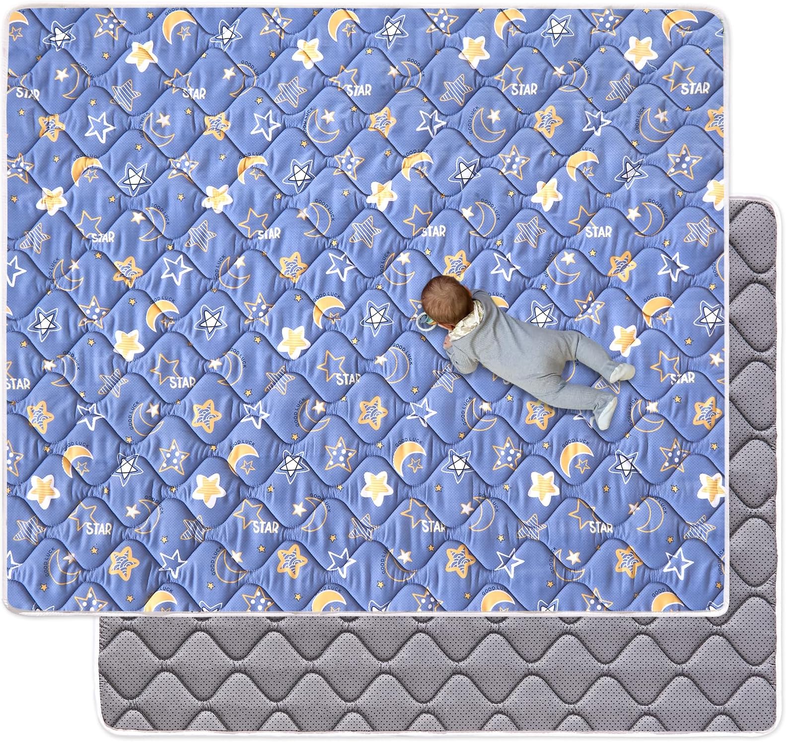 Premium Foam Baby Play Mat 6 ft x 4 ft, Extra Large Activity Playmats for Babies,Toddlers