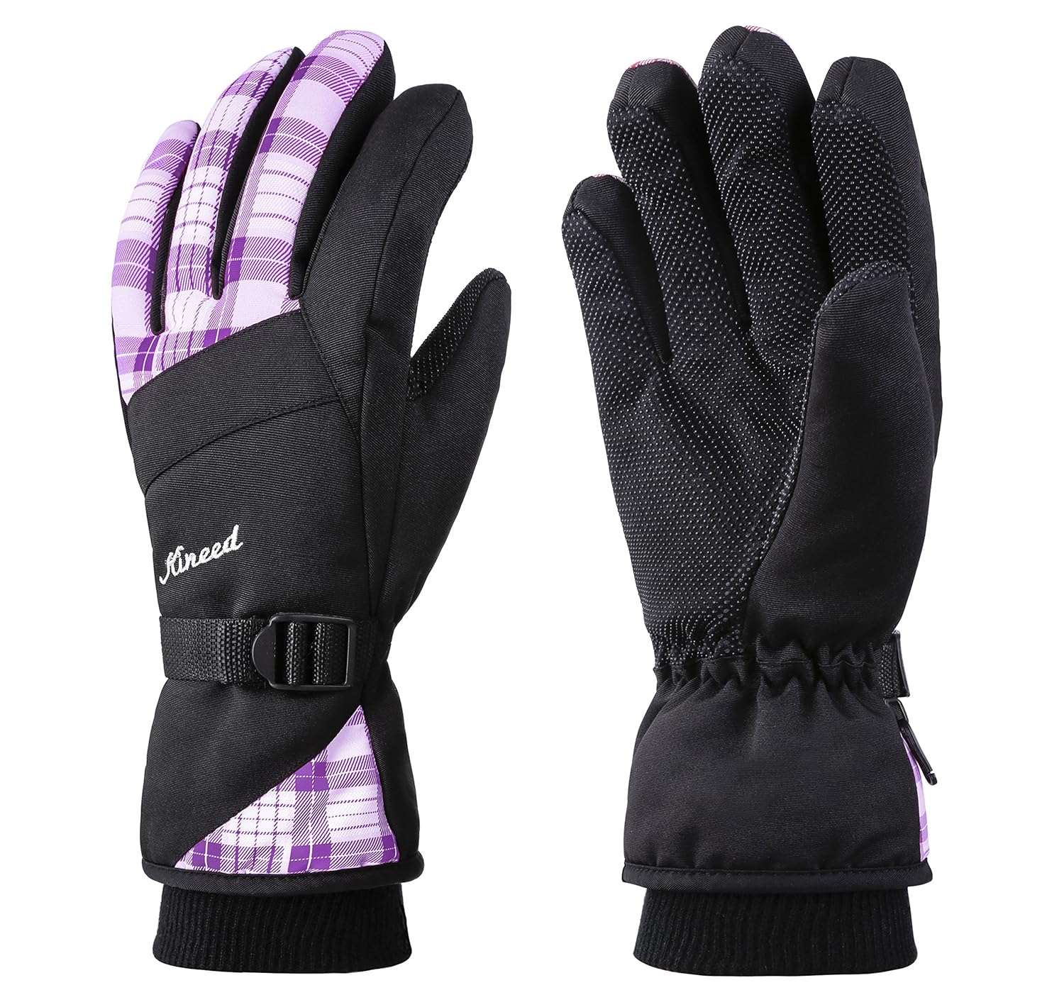 KINEED Ski Gloves Women Waterproof Warm Winter Snow Skiing Snowboarding
