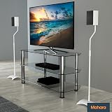 Mahara Universal White Floor Standing Speaker Stands Pair Height Adjustable view 7