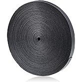 WILLBOND 3/4 Inch x 90ft Fastening Tape Cable Ties Reusable Fastening Nylon Tape Double Side Hook Roll Hook and Loop Straps Wires Cords Management Wire Organizer Straps (Black)