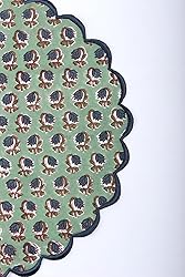Ridhi Bo-ho Round Place Mat Double Layer Floral