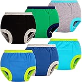 BIG ELEPHANT Toddler Training Pants, Soft Cotton Absorbent Training Underwear for Baby Boys & Girls
