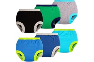 BIG ELEPHANT Baby boy's and Girl's Potty Training Pants, 100% Cotton Soft and Absorbent, 4T