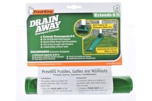 EVAN FISCHER Frost King Drain Away 7 in. H x 7 in. W x 8 ft. L Green Plastic K Downspout Extension