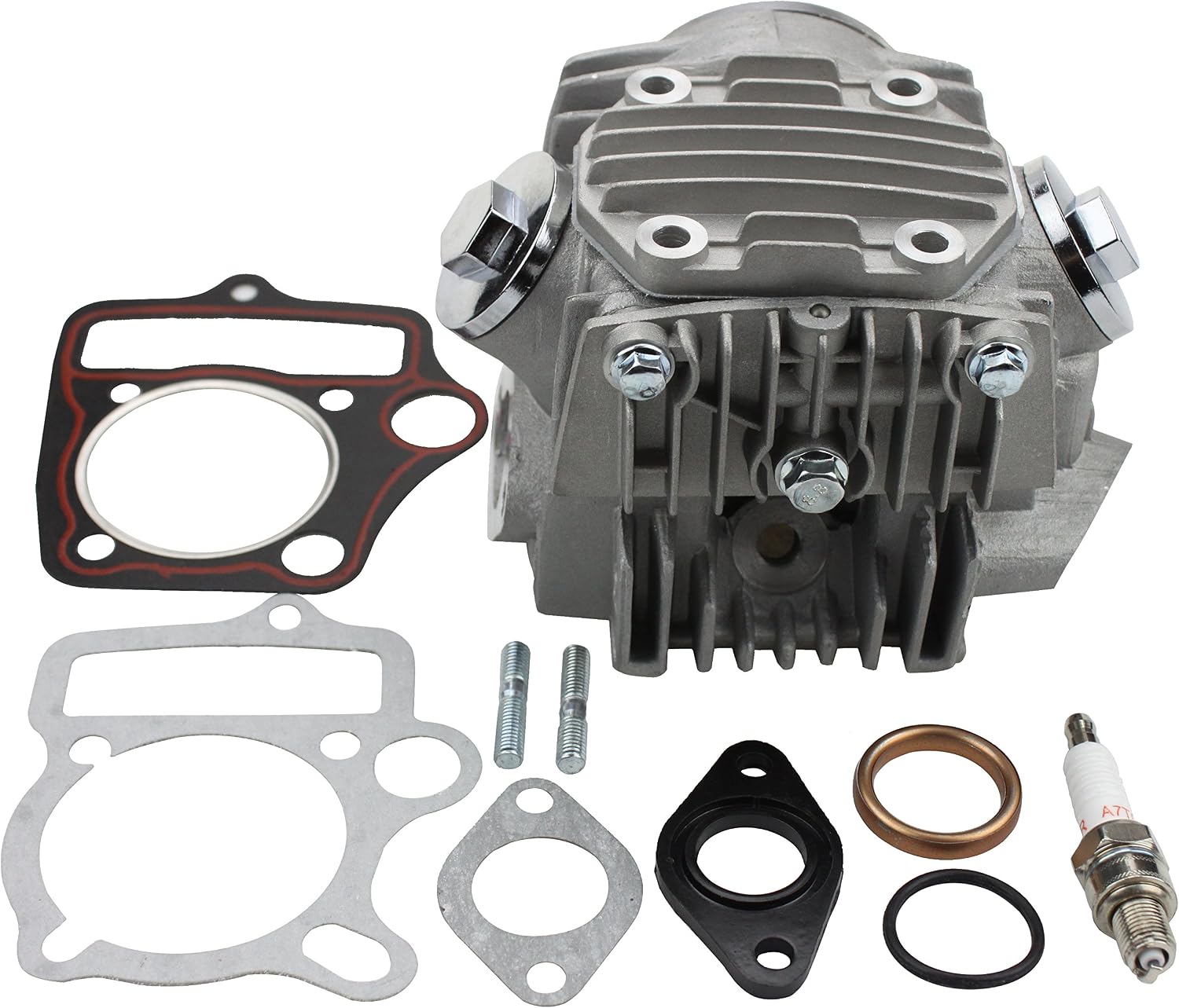 GOOFIT Completed Cylinder Head Replacement for 4 Stroke 110cc Motorcycle Engine ATV Go Kart Dirt Bike