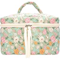 SXS LACONIC Mini Make-up-Tasche Mit Fächern – 14,5x5,1x14,5 Cm, Gesteppt, Für Kosmetik & Kleinkram