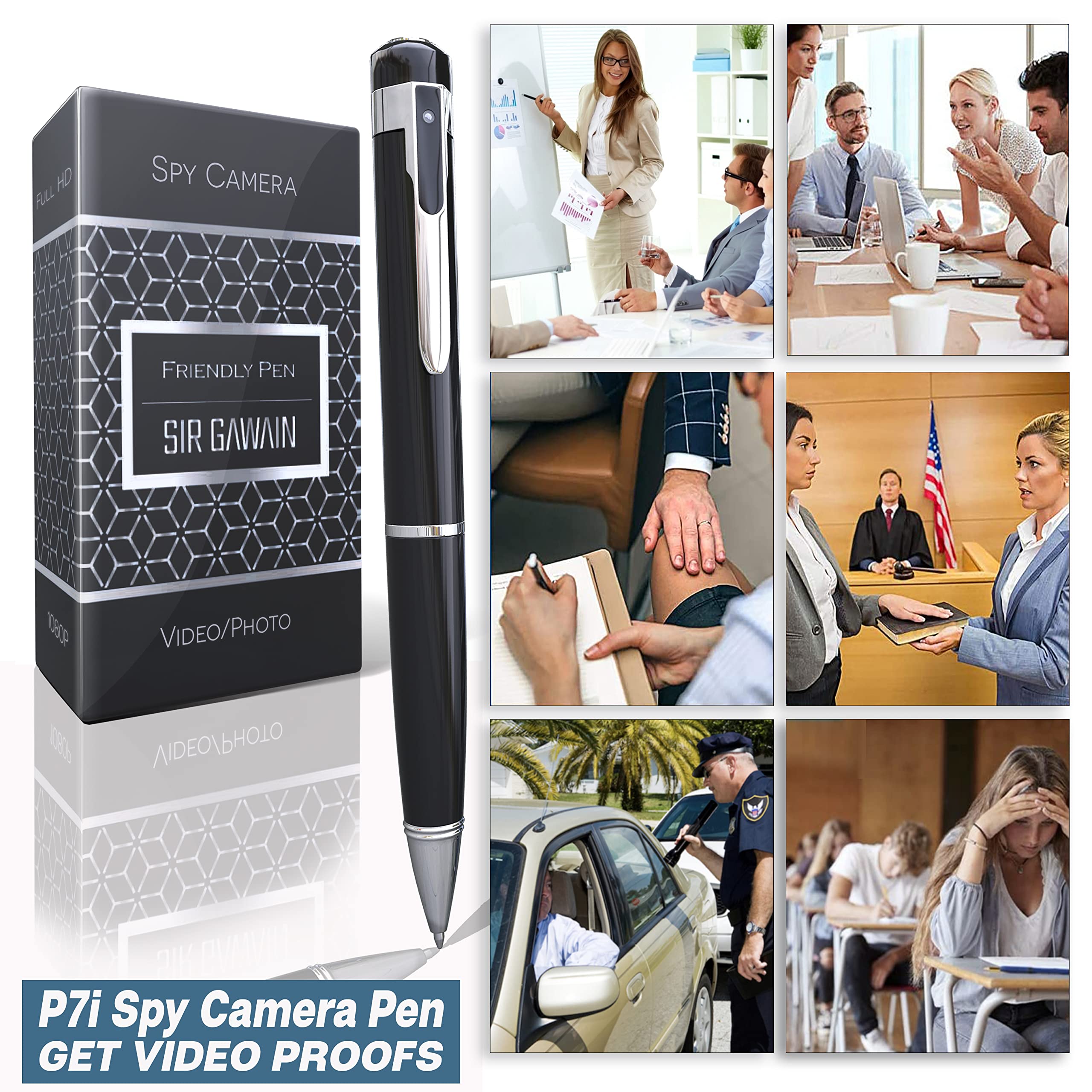 SIRGAWAIN Mini Spy Camera Hidden Camera Pen 1080p [Upgraded 2024